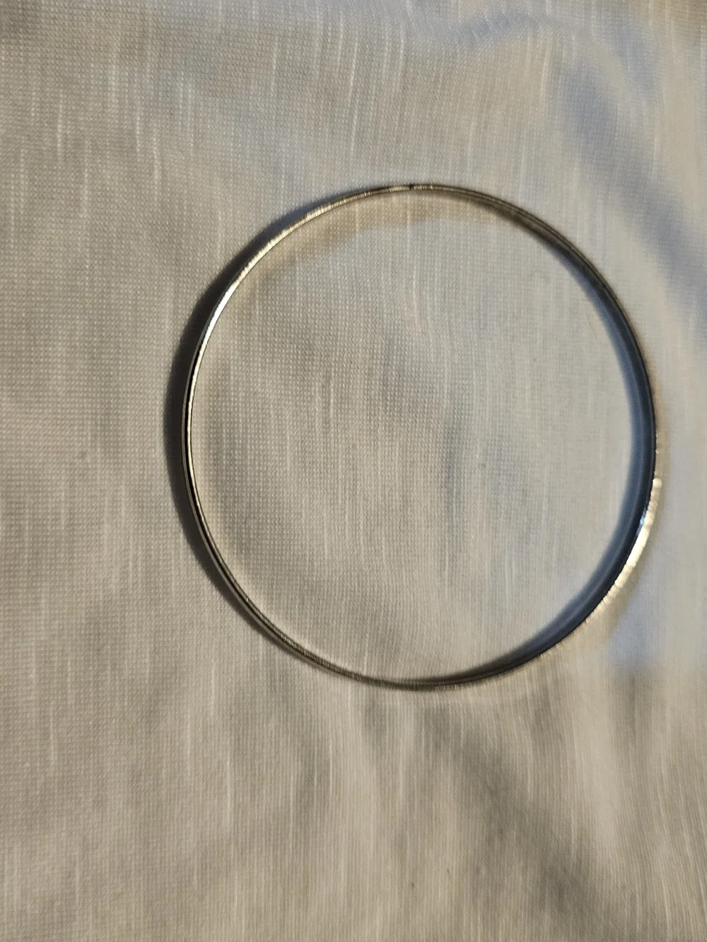 Elegant Silver Slim Bangle Bracelet for Women